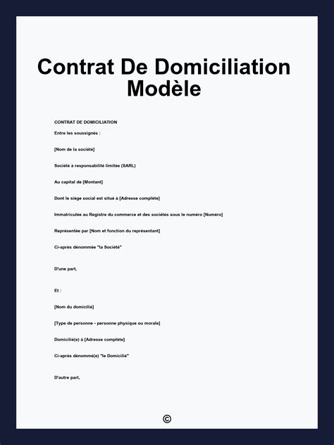 Domiciliation à domicile