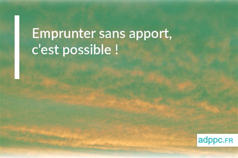 Emprunter sans apport