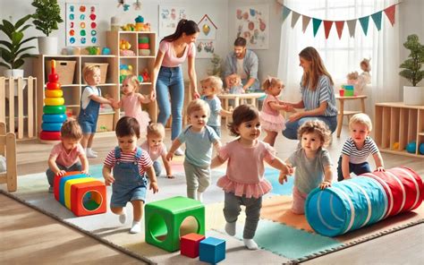 Enfants jouant à la crèche