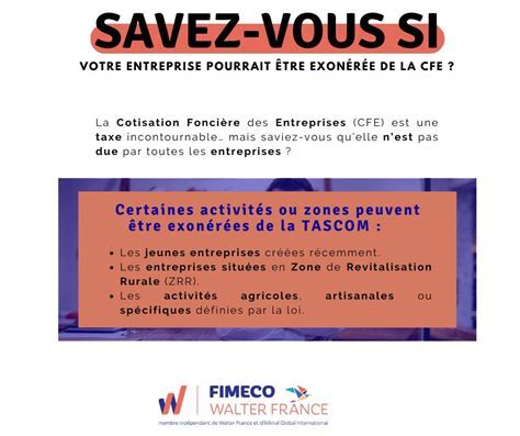 Entreprises exonérées de CFE