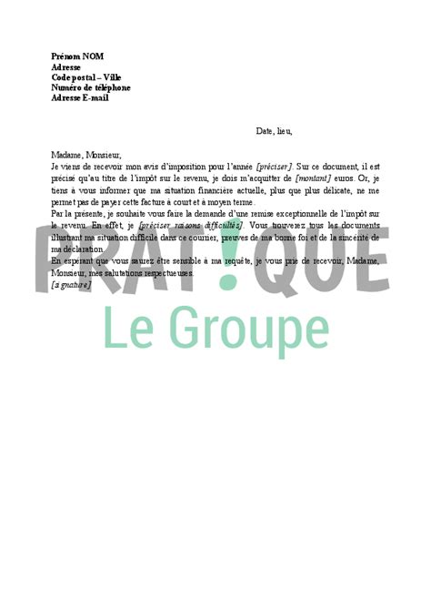 Envoyer une lettre aux impôts