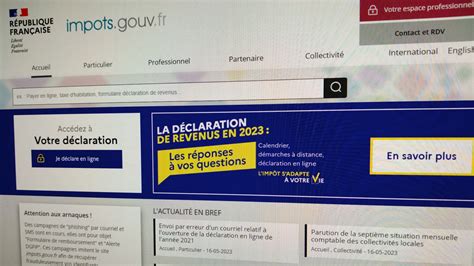 Espace personnel sur le site des impôts