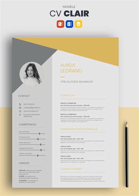 Exemple de CV clair et structuré