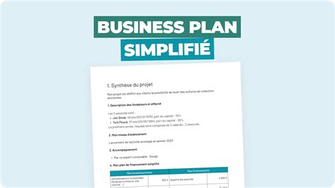 Exemple de business plan pour auto-entrepreneur