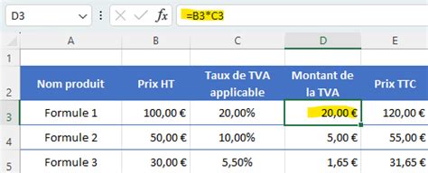Exemple de calcul TVA
