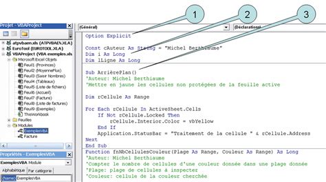 Exemple de code VBA dans Excel