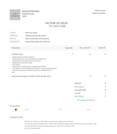 Exemple de facture conforme