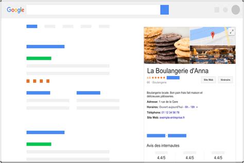 Exemple de fiche Google My Business