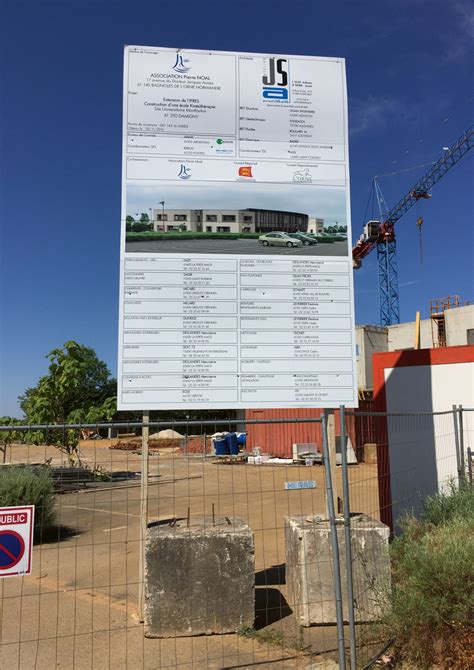 Exemple de panneau de chantier