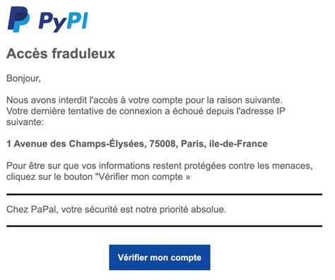 Exemple de phishing