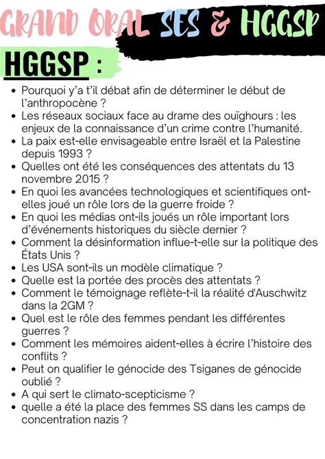 Exemples de sujets actuels
