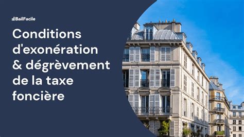 Exonérations et Dégrèvements