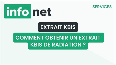 Extrait Kbis de Radiation