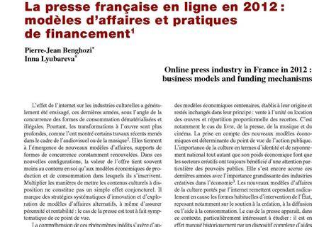 Financement de la presse française