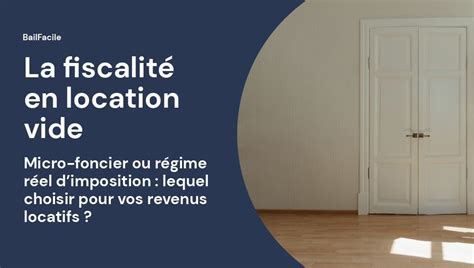 Fiscalité location vide