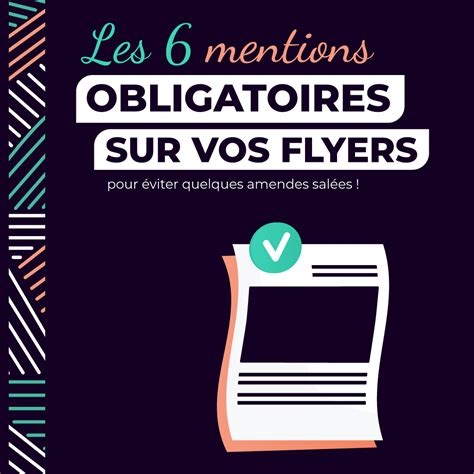 Flyer mentions obligatoires