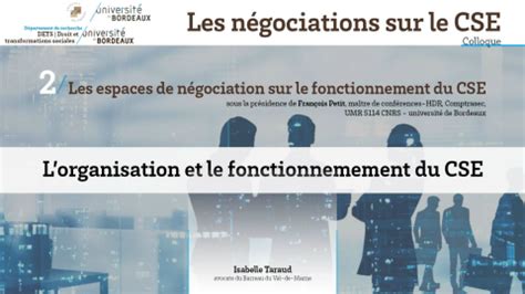 Fonctionnement du CSE