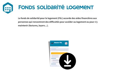 Fonds de Solidarité Logement (FSL)