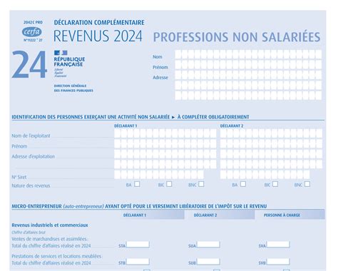 Formulaire 2042 C PRO