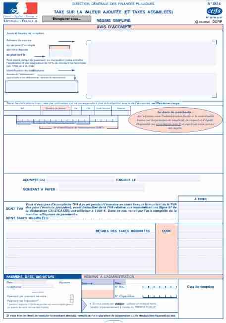 Formulaire 3514