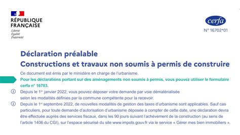 Formulaire Cerfa 13460*03