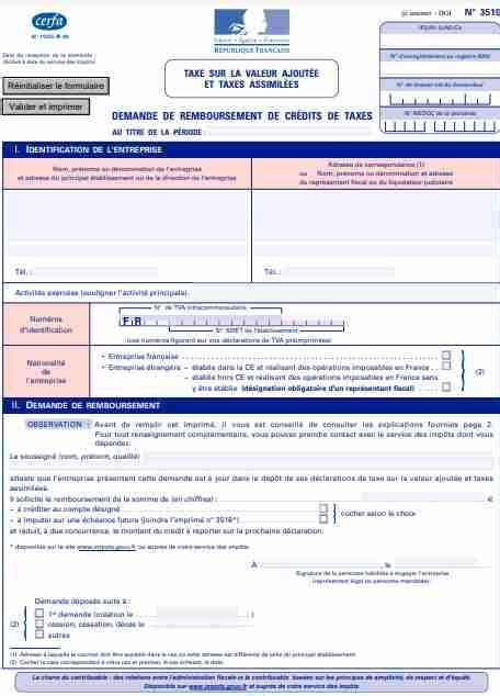 Formulaire Cerfa 3519