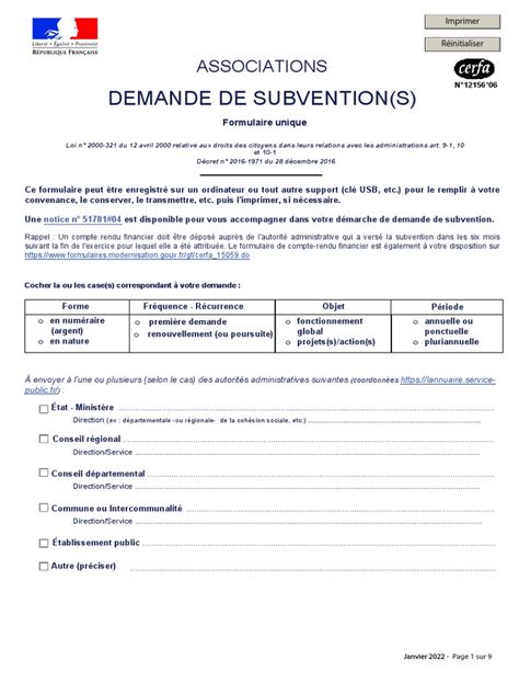 Formulaire Cerfa n° 12156