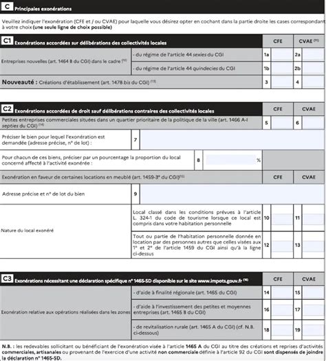 Formulaire n°1447-C-SD - Déclaration initiale de cotisation foncière des entreprises