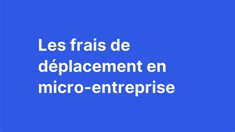 Frais micro-entreprise