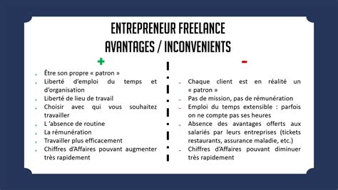 Freelance Avantages Inconvénients