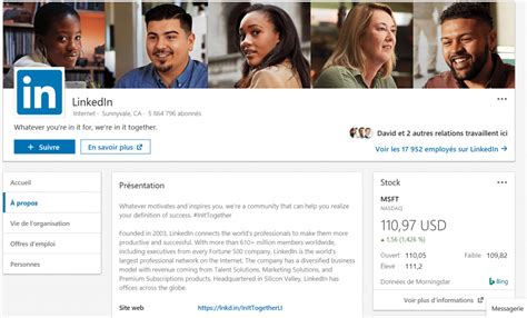 Gestion de page LinkedIn