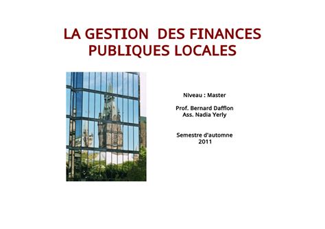Gestion des Finances Publiques