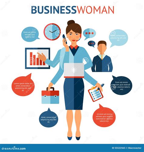 Illustration concept femme affaires