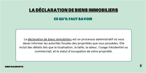 Illustration de la déclaration des biens immobiliers