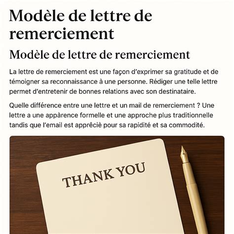 Infographie : Comment structurer votre lettre de remerciement