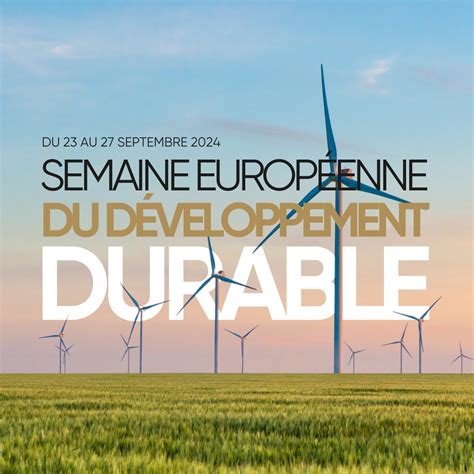 Infographie Semaine Européenne du Développement Durable