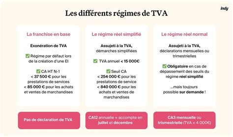 Infographie des régimes de TVA