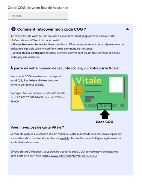 Infographie du code COG