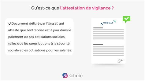 Infographie expliquant l'attestation de vigilance