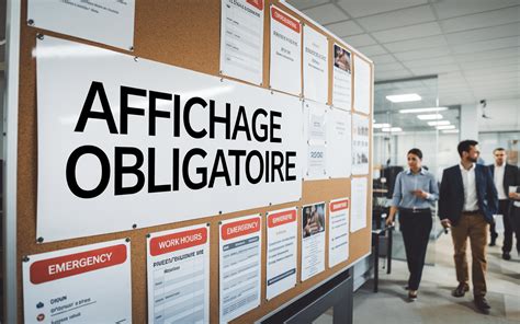 Infographie sur l'affichage obligatoire en entreprise