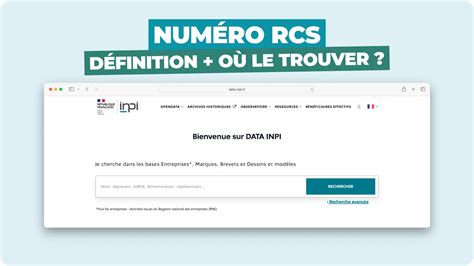 Infographie sur l'immatriculation au RCS