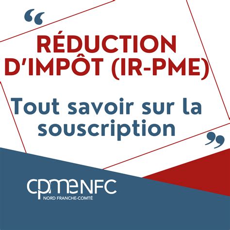 Infographie sur la réduction d'impôt IR-PME