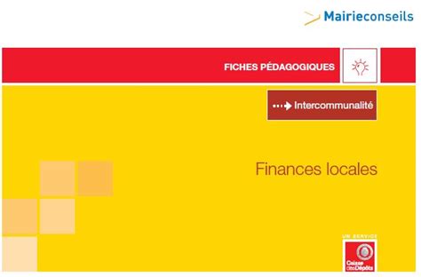 Infographie sur les finances locales