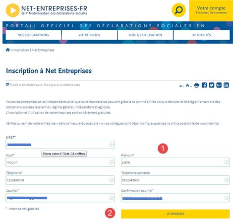 Inscription Net Entreprises