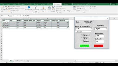 Interface VBA dans Excel
