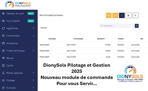 Interface de DionySols