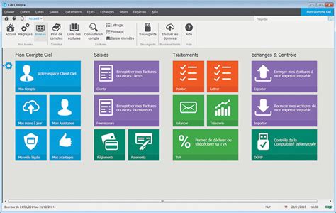 Interface du logiciel Ciel Auto-Entrepreneur