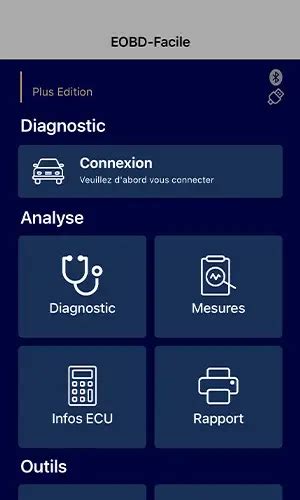 Interface du logiciel EOBD Facile