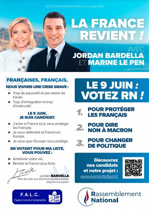 Jordan Bardella présentant le programme du RN