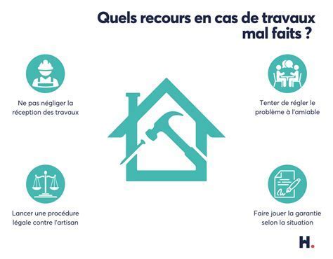 Les étapes d'un recours en cas de travaux mal réalisés